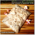 Shrimp prawn udang IQF VANNAMEI PND (Peeled & Deveined) 31-40 price/pack 1kg +/-64pcs